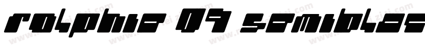 Rolphie 09 Semiblack字体转换